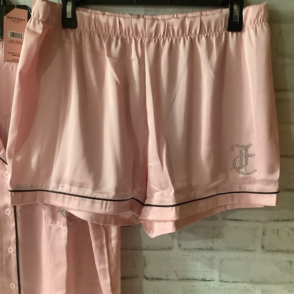 JUICY COUTURE Satin Notch Collar Pajama Set - Picture 7 of 8